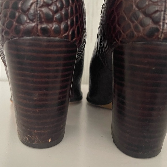 SOLD 🤑Gibson & latimer croc embossed western booties size 8.5 - Picture 5 of 10